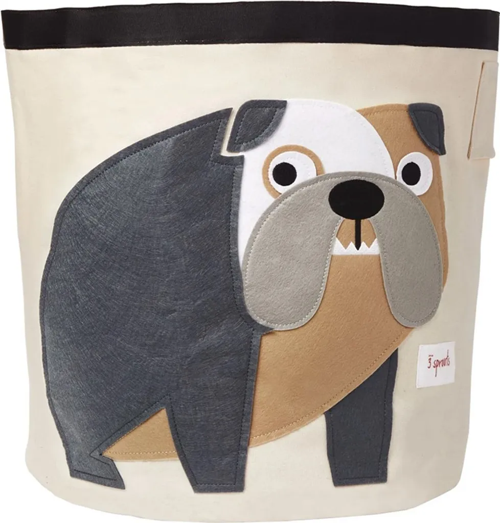 Panier à jouets Bulldog pour organiser la salle de jeux avec style
