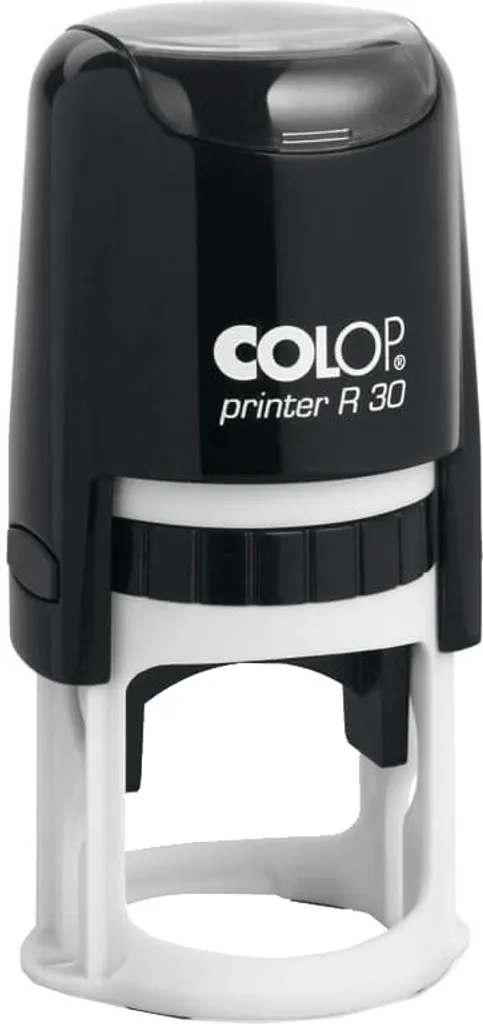 Tampon de bureau rond COLOP R30 noir pour personnaliser vos courriers