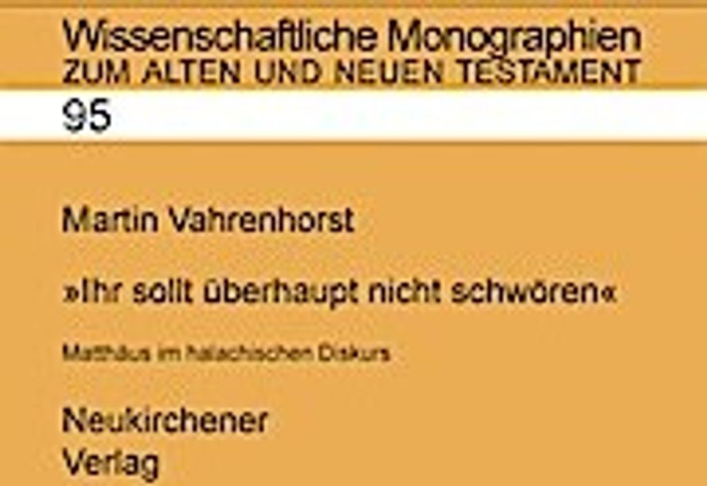 Ihr sollt überhaupt nicht schwören""