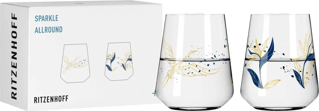 Ritzenhoff Sparkle Universalglas 510ml Set 2 Bicchieri Arredo Tavola