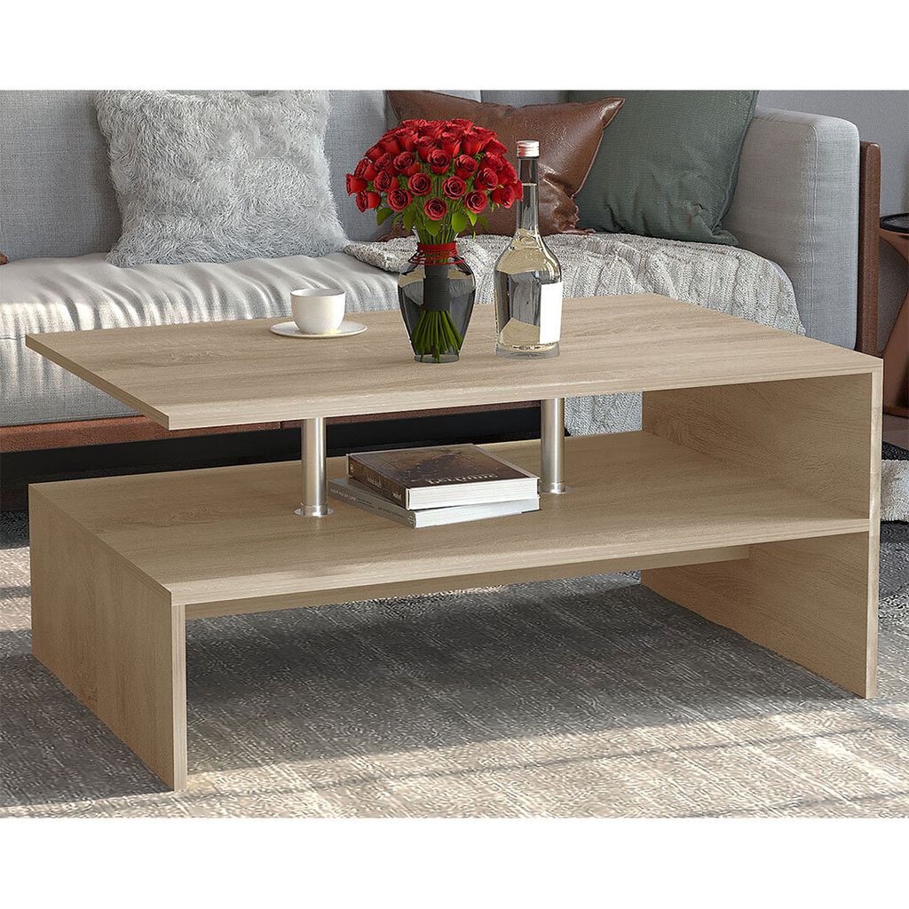 VCM Holz Couchtisch Sofatisch Wohnzimmertisch Beistelltisch Produktbild 