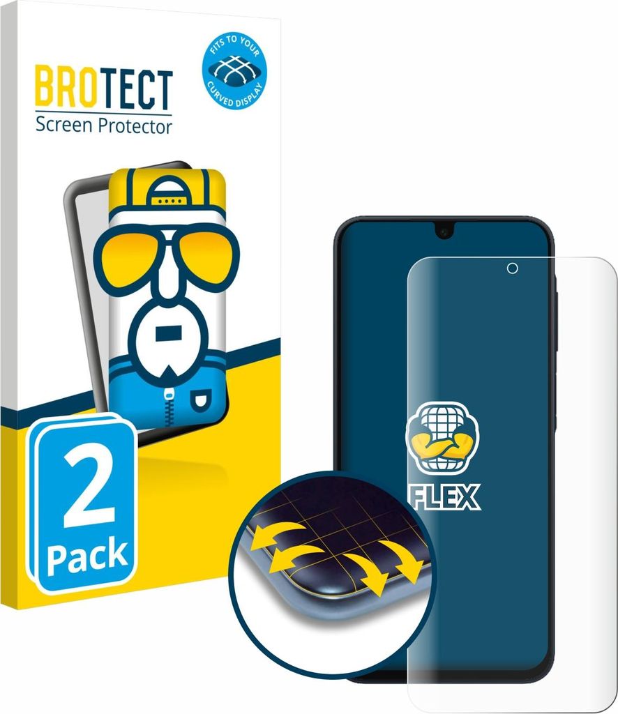 2x BROTECT Fullscreen Schutzfolie für Samsung Galaxy A17 5G Displayschutz Folie Fullcover Klar Transparent