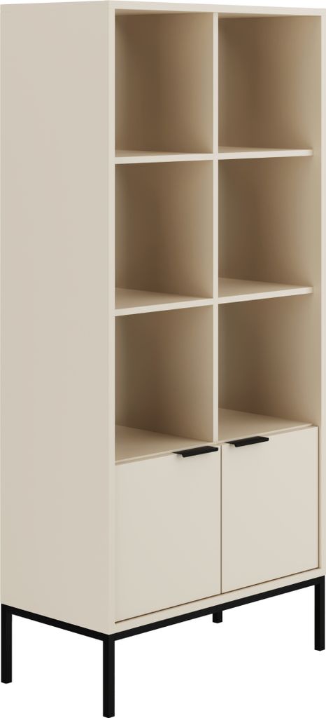 Bücherregal Seattle mit 2 Türen, Kaschmir, 171.3cm
