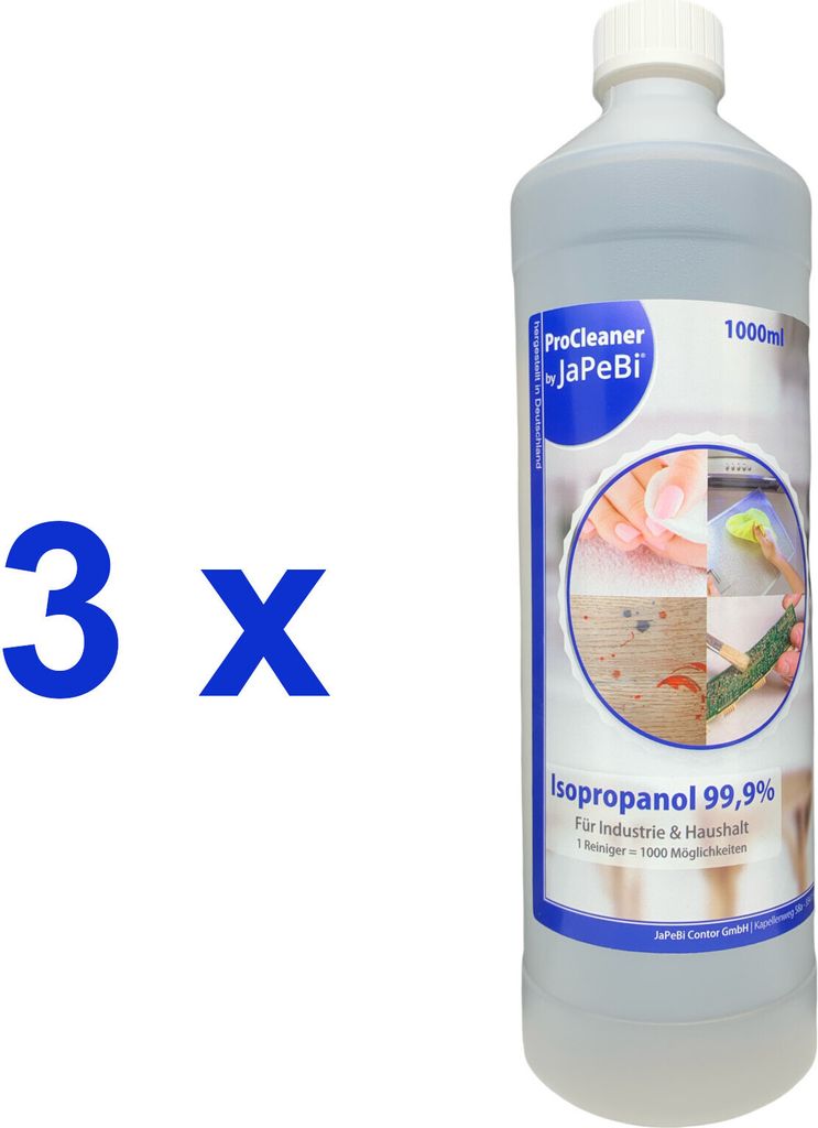 3x 1L Isopropanol 99,9% Isopropylalkohol 2-Propanol