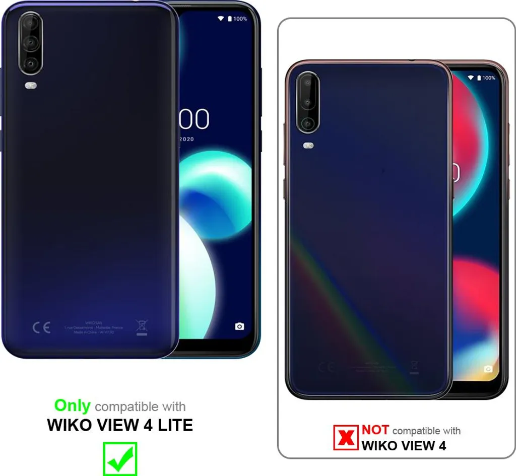 JEZSHTAI Cover Compatibile con WIKO View 4 Lite Custodia Trasparente in Silicone Antigraffio Con Design Grafico,Cover Protettiva in TPU Morbida Antiurto e Sottile,C09