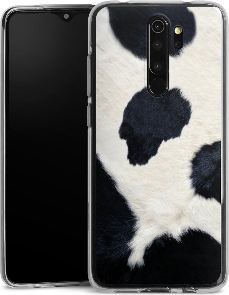 DeinDesign Handyhülle für Xiaomi Redmi Note 8 Pro Silikon Hülle Case Smartphone Schutzhülle Animal-Look Animalprint Kuhfell