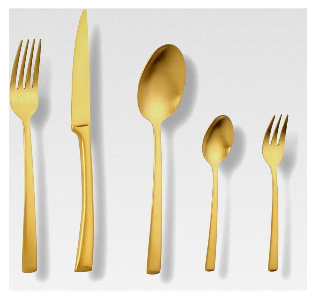 Tafelbesteck Avelino, Gold Edition, 20-teilig, Essbesteck für bis zu 4 Personen, Edelstahl 18/10, mattiert