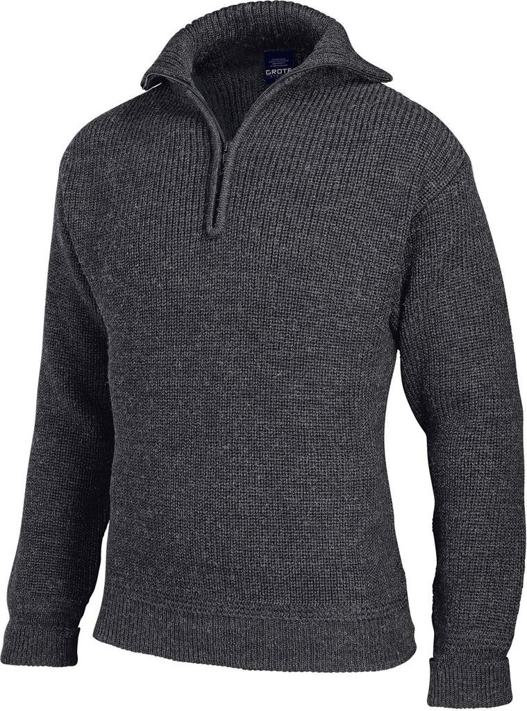 tomBrook Herren Troyer Korvettenkapitän – Seemannspullover Herren Pullover mit Reißverschluss Wolle Pullover Männer aus 100% Schurwolle in Ant...