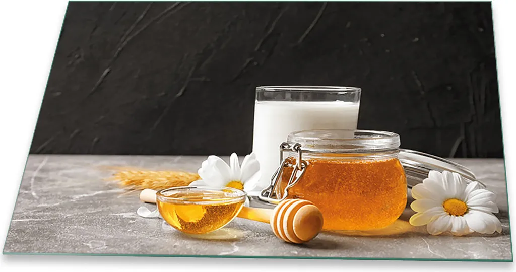 Coprifornelli Universale 80x52 Giallo Miele | Vetro 4mm Ultra Resistente