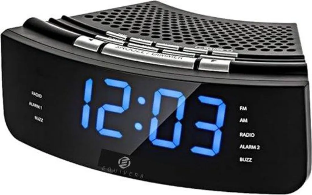 Réveil Matin Radio DAB+ Noir Branchement Secteur pour Chambre et Bureau