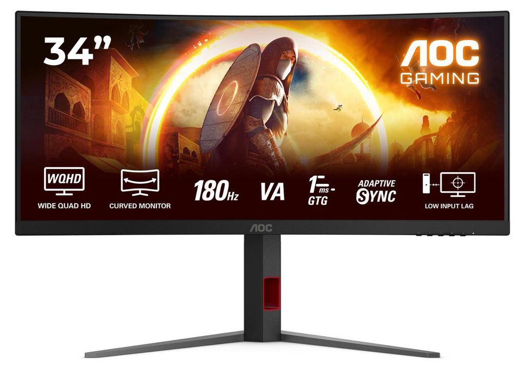 AOC CU34G4, Gaming-Monitor, (WQHD, Fast-VA, Curved, Produktbild 