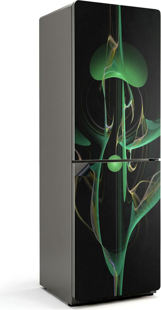Abstraktes Wellenmuster – Magnetische Kühlschrank Abdeckung – Dekorfolie magnetisch Küche – Kühlschrank Magnet Deko – selbstklebende Mag...