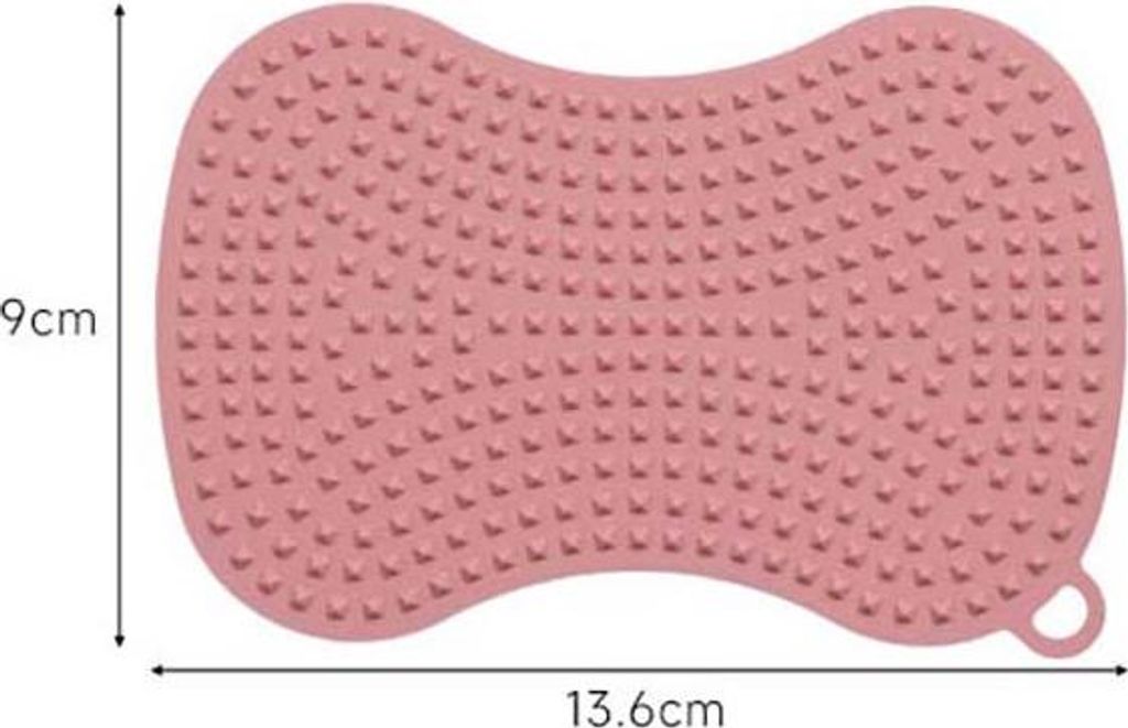 INF Multifunktionale Silikon Spülbürste - Doppelseitiger Küchenreiniger Rosa