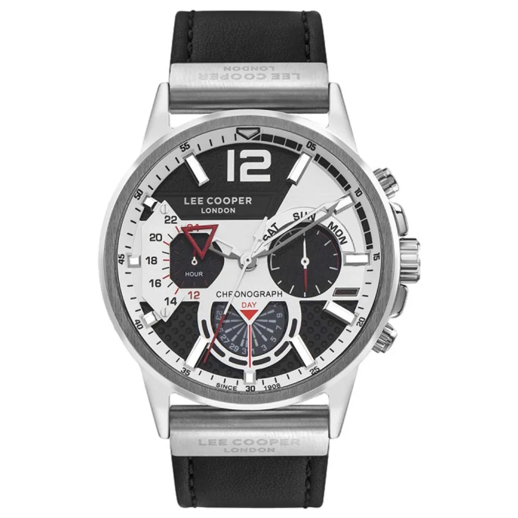Montre homme Lee Cooper Bobby LC07614.351 en acier noir élégant