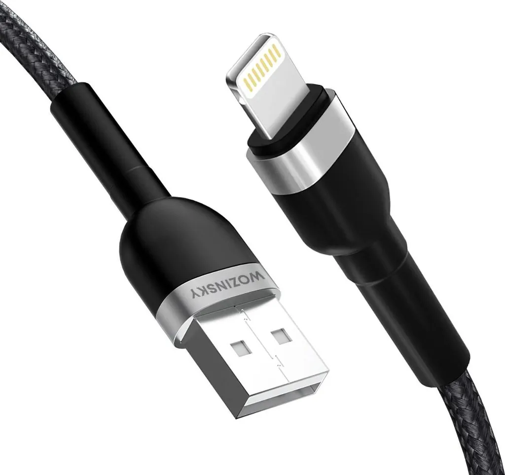 Cavo iPhone Wozinsky WNBAL1 2.4A 1m Nero | Ideale per Tutta la Famiglia