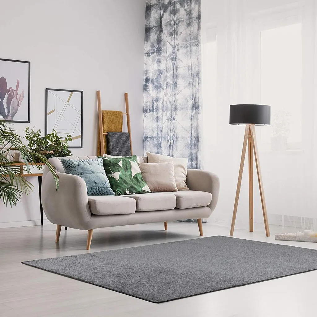 Tapis de couloir moderne Sundae Anthracite 100x100 cm style élégant - 8