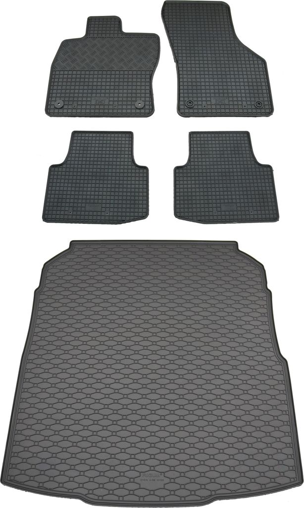 Rigum Gummi Fußmatten + Kofferraumwanne im Set für VW Passat B8 / 3G Limo