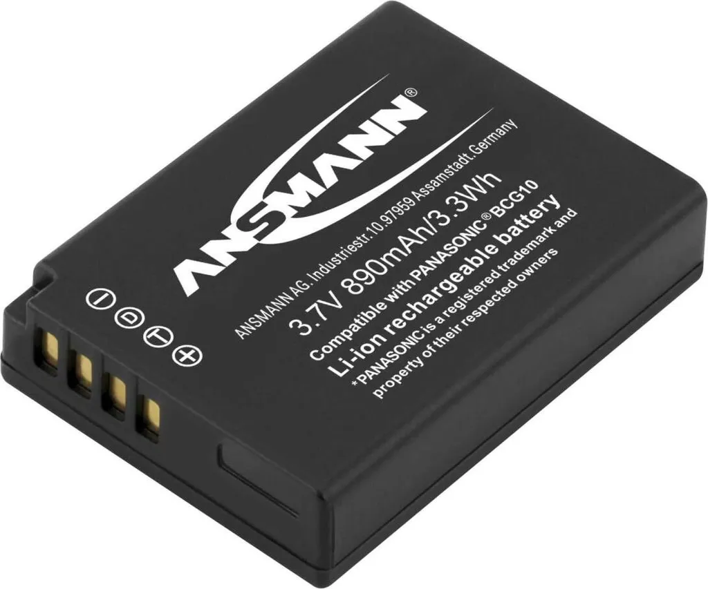 Batteria Viaggio Ansmann A-Pan BCG 10E per Panasonic Lumix 900mAh