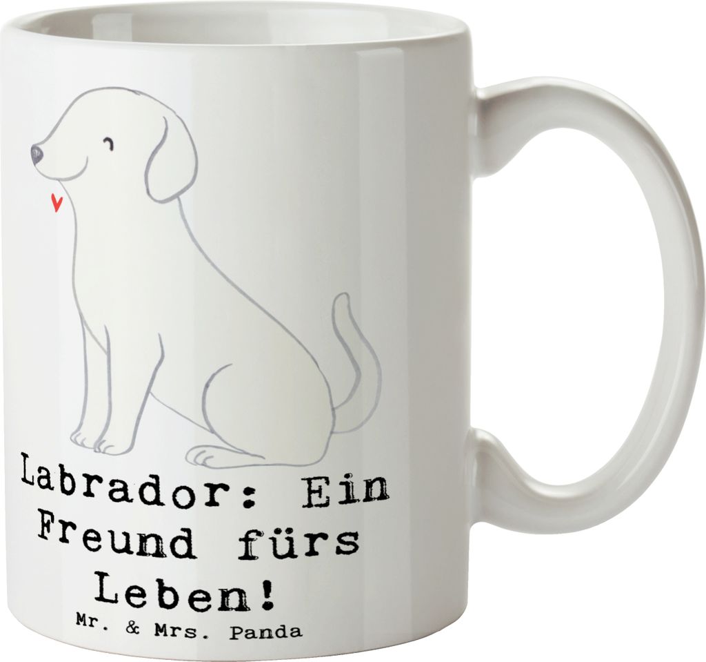 Mr. & Mrs. Panda Becher Labrador Freund - Weiß - Geschenk, Hunderassen Charakter, Kaffeetasse, Hund, Teetasse, Spaß, Teebecher, Hundeliebhaber, T...