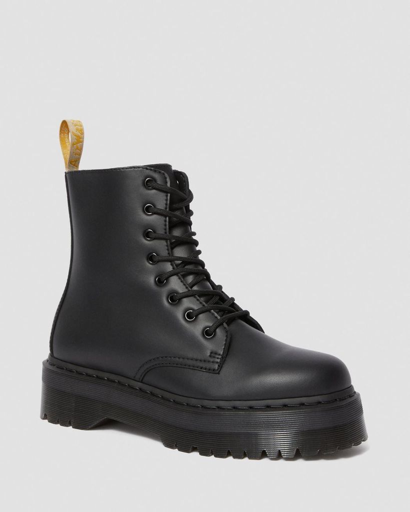 Dr Martens Jadon Veganer 8 Ösen Schnürstiefel Schwarz Mono – 8 VEREINIGTES Königreich - 42 EU - 9 Mio. USA / Schwarz