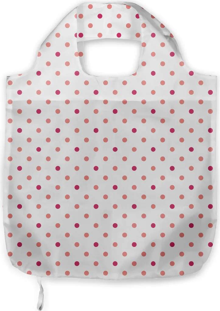 Borsa in Tessuto ABAKUHAUS | Rosa Corallo e Pois in Stampa HD