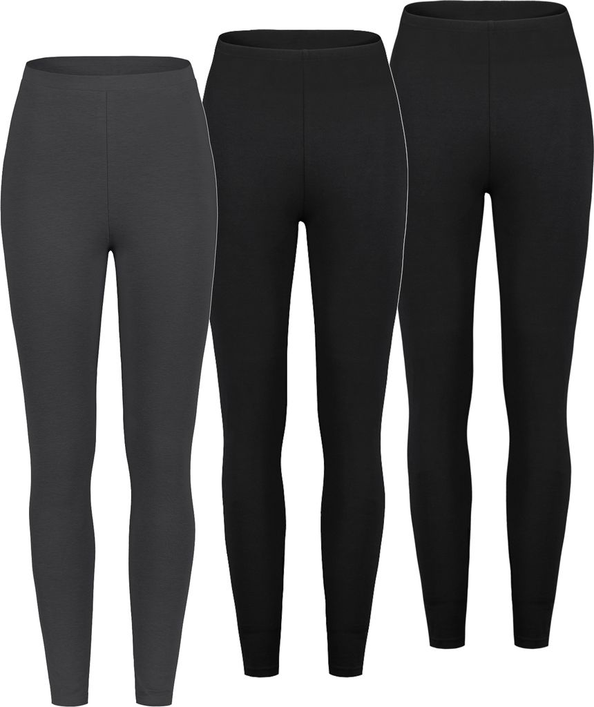 Sublevel 3er-Pack Stretchige Leggings mit hohem Bund, Größe: XL