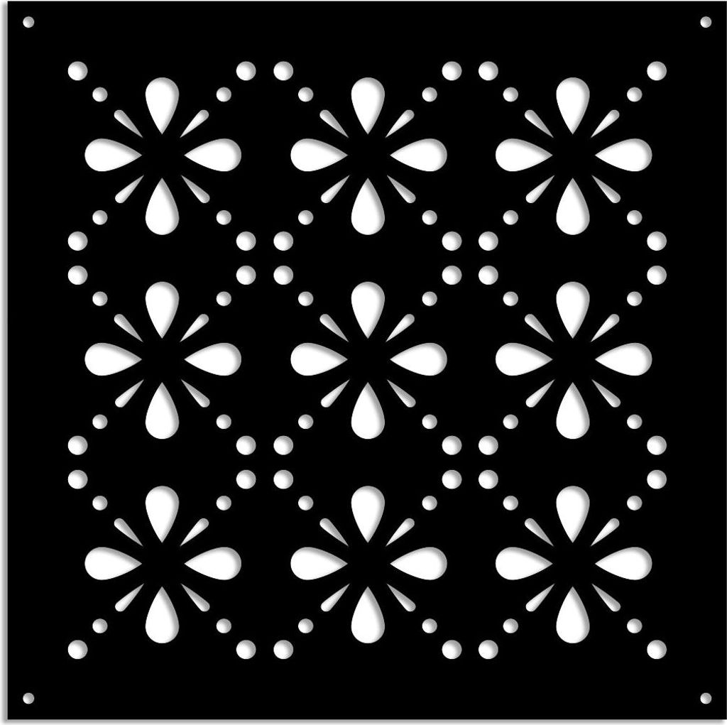 BLEE – Perforiertes PVC–Panel – Sonnenschutz 73x73 cm schwarz