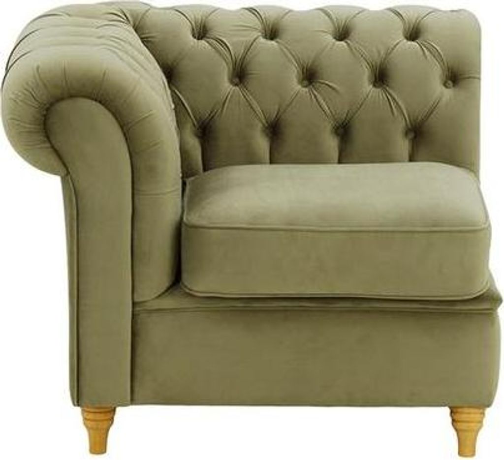 Chesterfield Modul - Einsitziges Seitenelement, links (1L)-Velluto 3-like oak