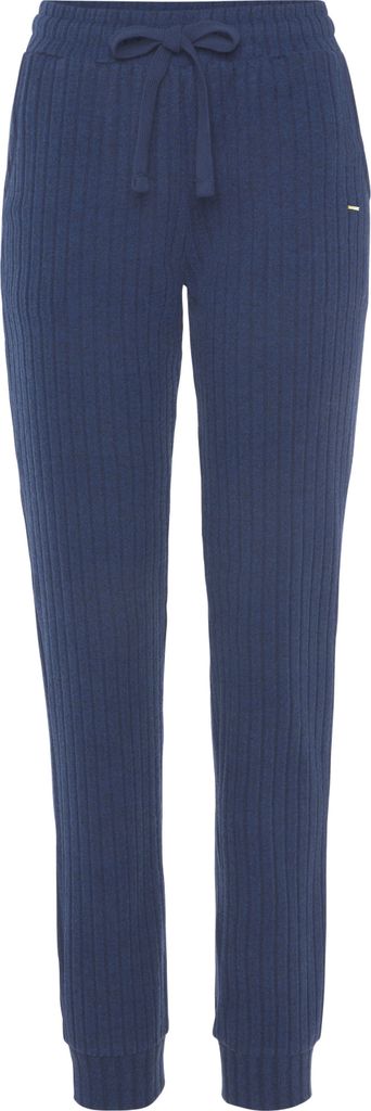 LASCANA Homewearhose blau-meliert Größe 40/42