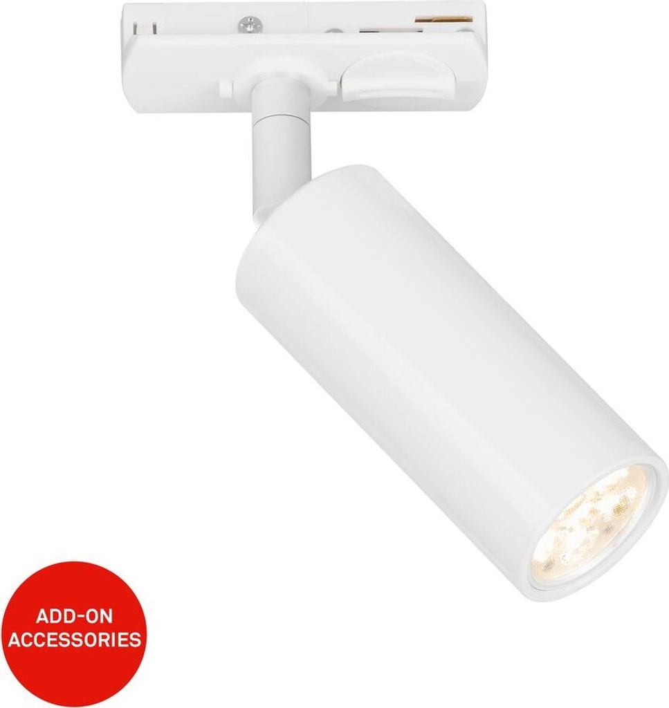 Briloner Rail Schienensystem, Dimmbar, Schwenkbar, Drehbar, Kombinierbar, Weiß, Ø4 x 10 cm