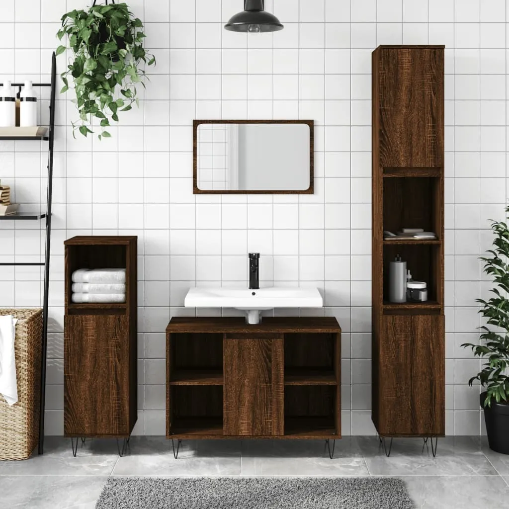 Arredo Bagno Rovere Marrone 80x33x60 cm Maison Exclusive - Eleganza Lignea