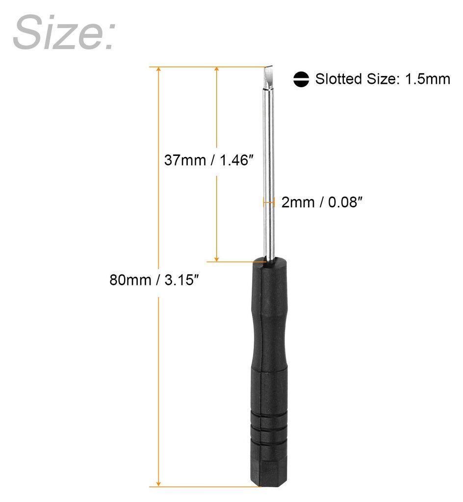 10Stk Mini Schlitz Schraubenzieher 1.5mm Flachkopf fš¹r Uhr Brillen Reparatur
