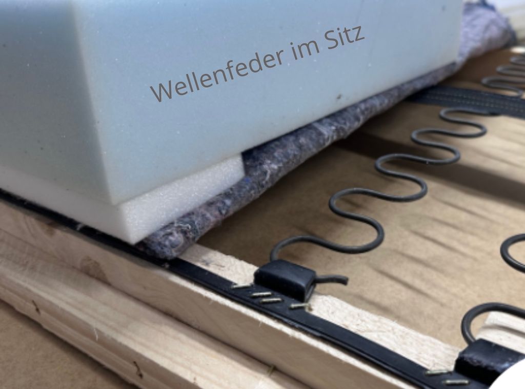 GUTTO Sofa 2 Sitzer Velour-- KARO -- Gruen Sitzbank aus Produktbild 7