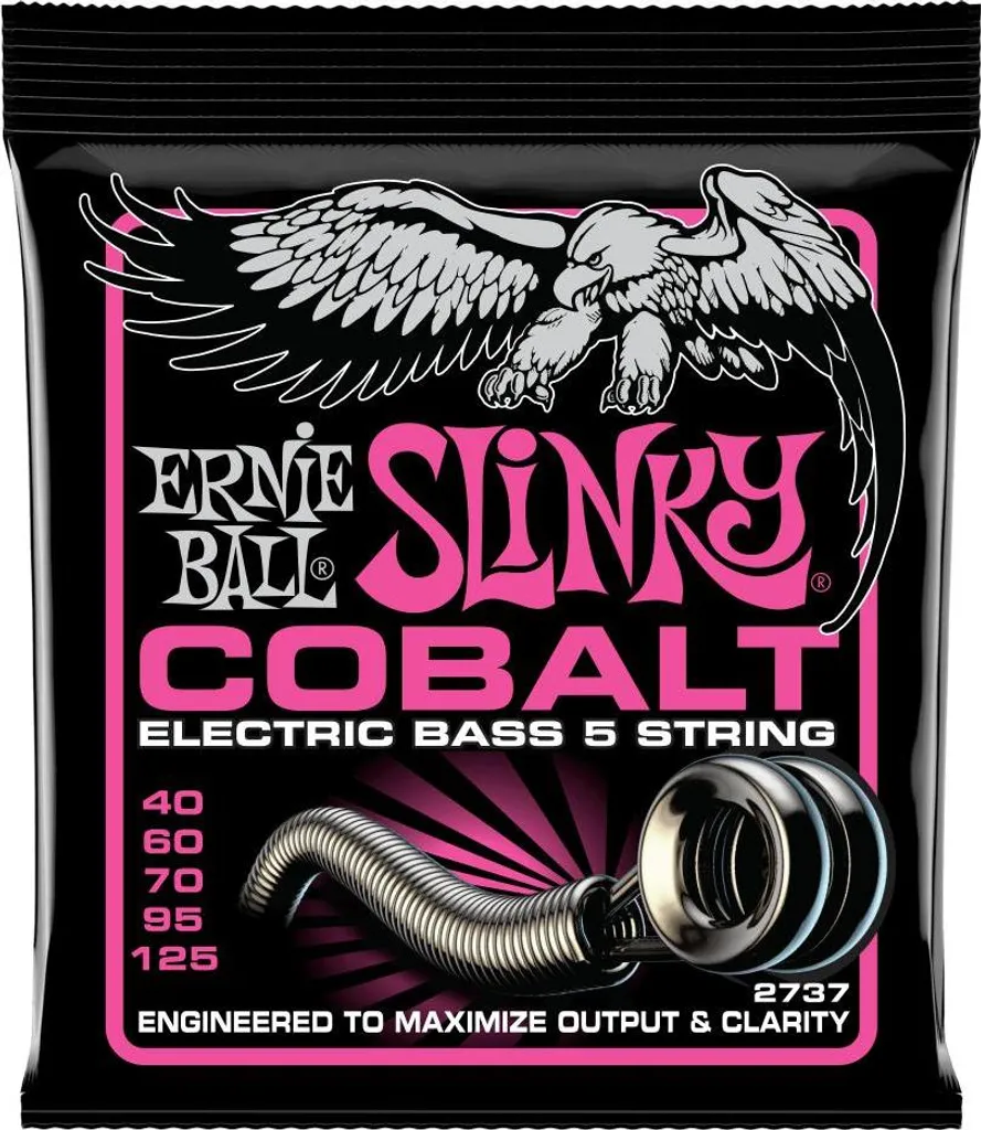 Cordes basse 5 cordes Ernie Ball Cobalt Slinky pour le studio et scène