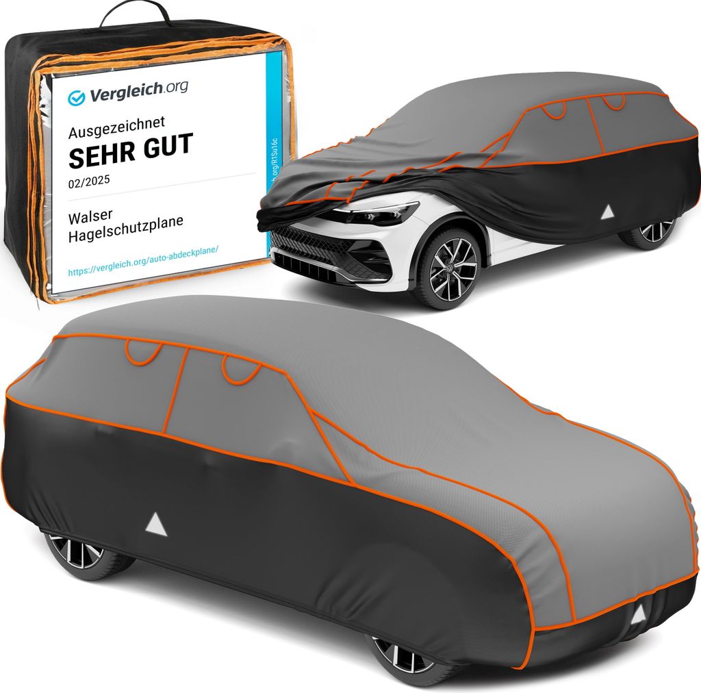 WALSER Hagelschutz Abdeckplane Auto, Autogarage Abdeckung, Abdeckplane Auto Perma Protect, Auto Hagelschutzplane, Abdeckung Auto 100% Polyester, Au...