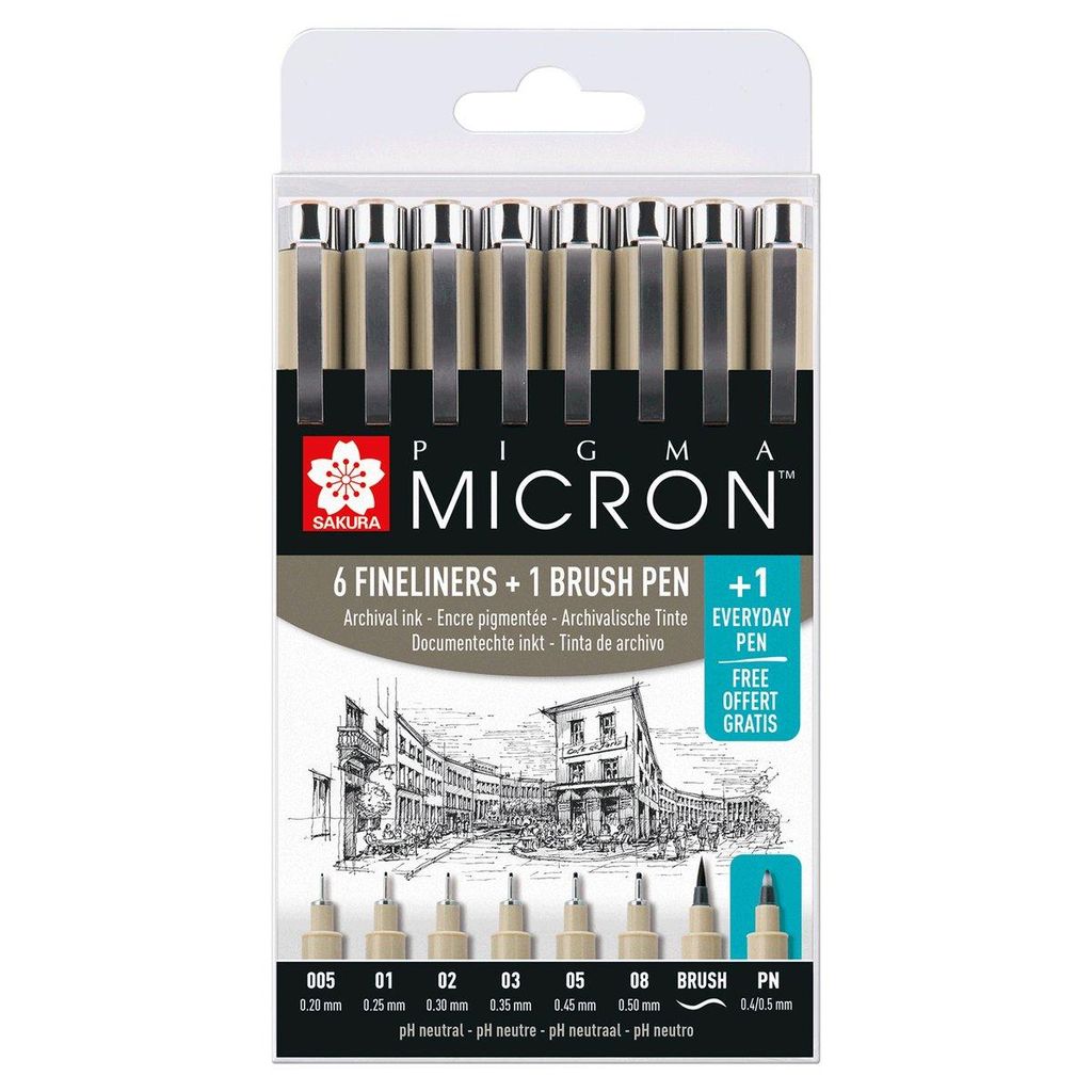 Sakura | Pigma Micron Set 6 tužek na oči, 1 pero se Obrázek produktu 