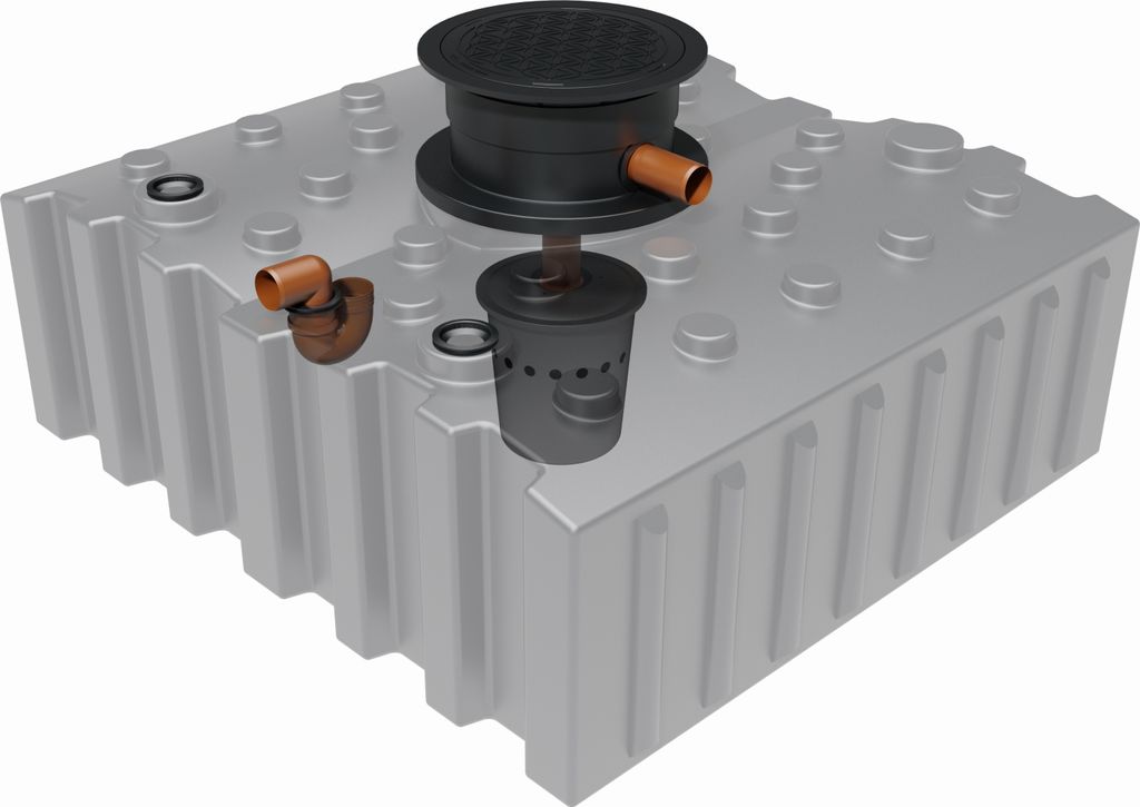 GreenLife Regenwasser-Flachtank 4.000 l mit Biovitor