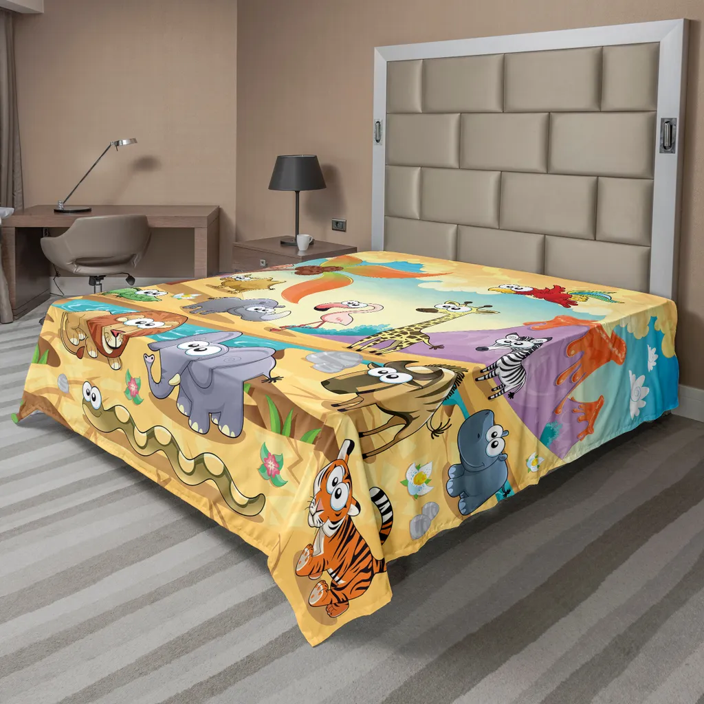 Lenzuolo ABAKUHAUS Savana 266x260 - Biancheria Letto Bambini Safari
