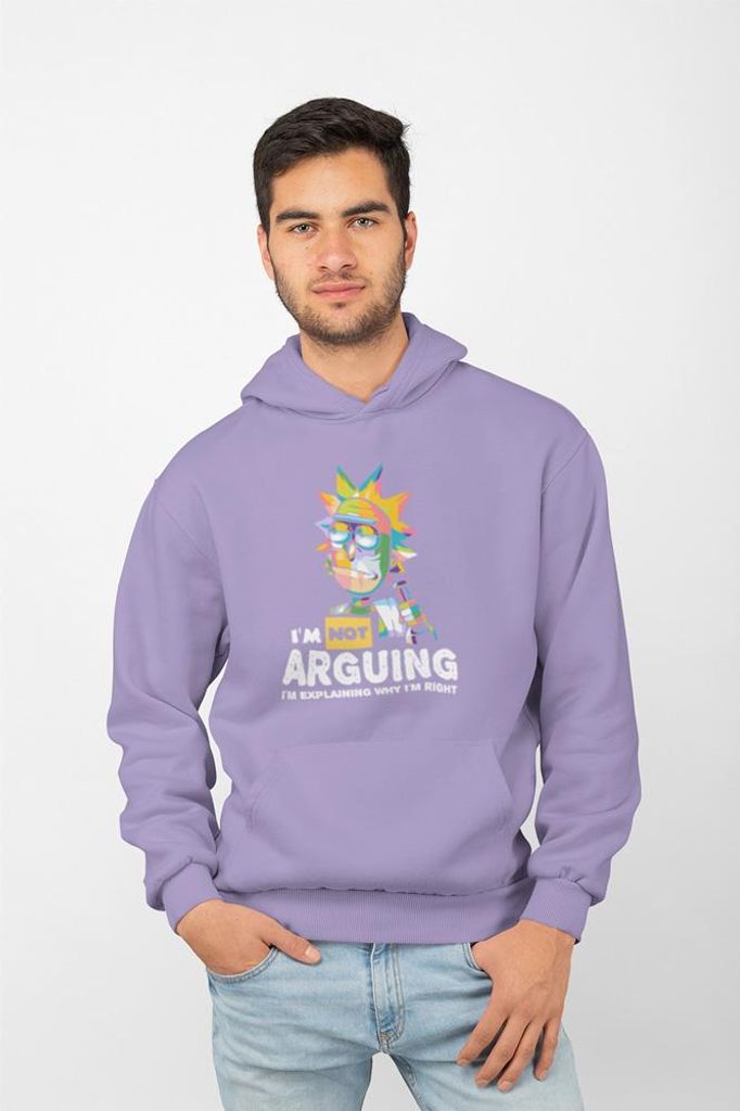 D&B Uni Hoodie MO00049 Rick And Morty Lavendel-Größe L