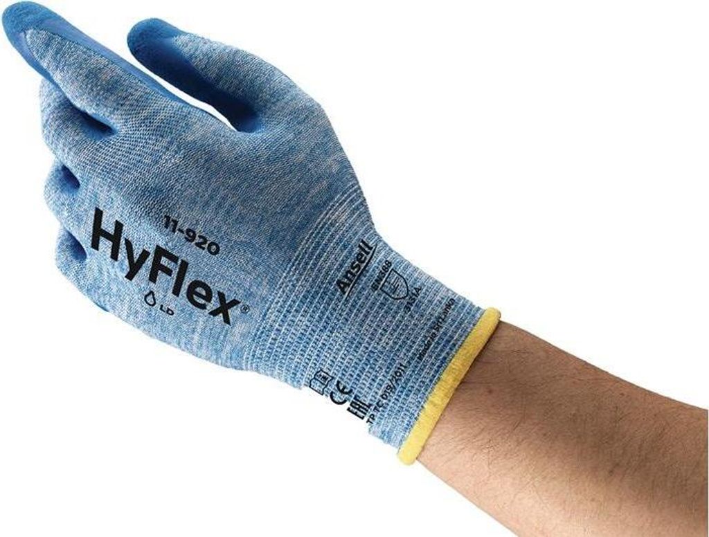 Handschuhe HyFlex 11-920 Gr.10 blau EN 388 PSA II Nyl.m.Nitril ANSELL