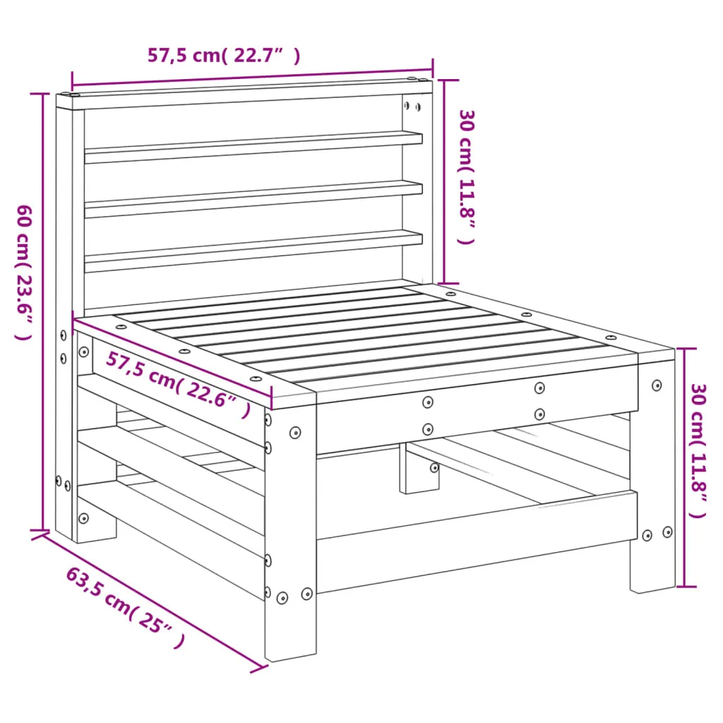 Divano Pallet Giardino Bianco Legno Pino | Arredamento Esterno Cool - 7