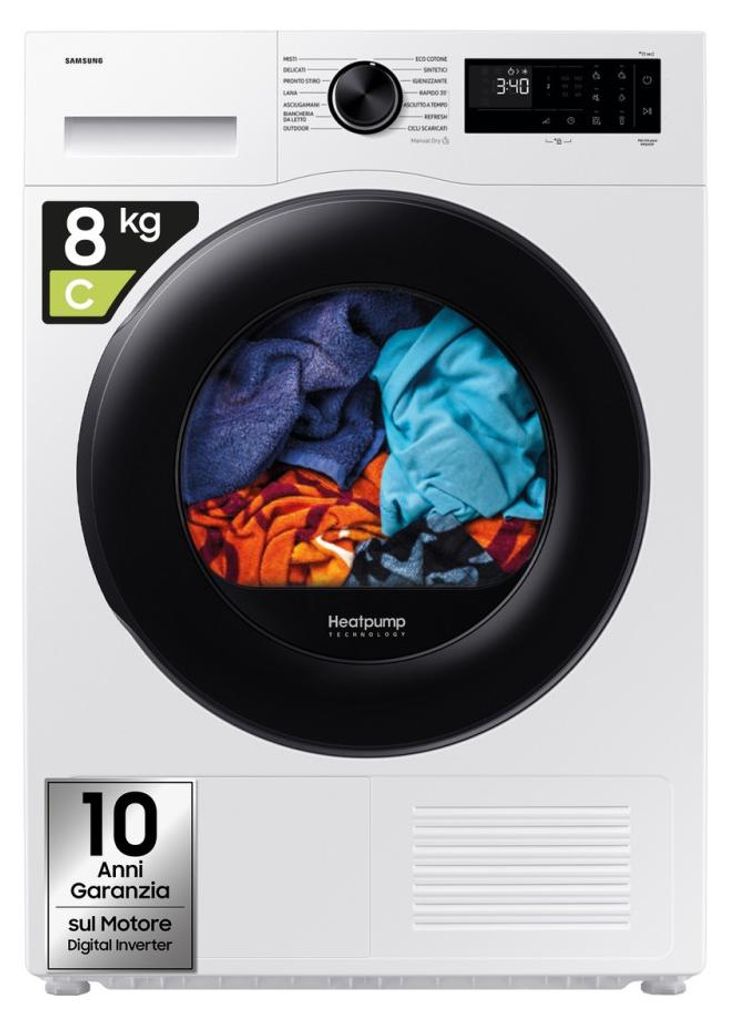 Samsung Asciugatrice Crystal EcoDry 8 kg Cl. C, Voľne Obrázok produktu 