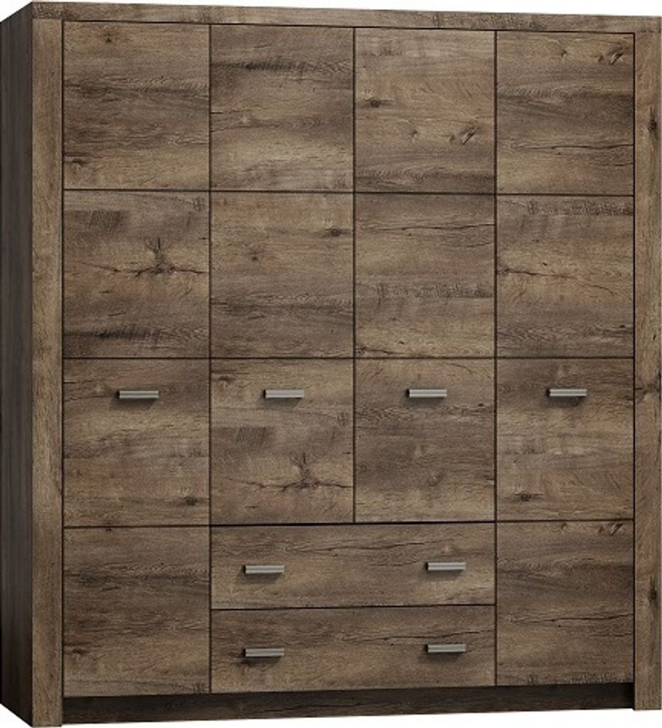 Kondela Kleiderschrank Unendlichkeit 18 4D - dunkle Asche Produktbild 