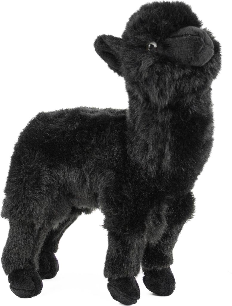 Kuscheltier Lama stehend schwarz 23 cm Plüschlama