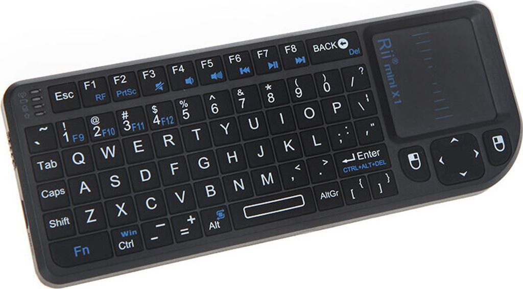 RII ? Mini X 1 Handheld 2,4 G Wireless Tastatur Touchpad Maus fuer PC Notebook Smart TV schwarz