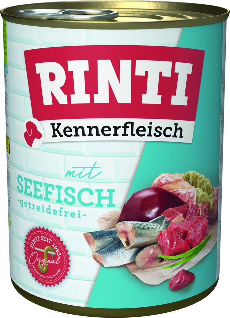 RINTI Kennerfleisch Seefisch, Adult, jede Rasse, Fisch, 800 Produktbild 
