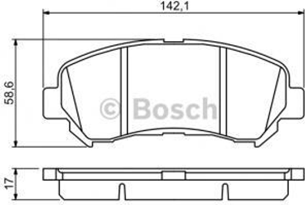 Bosch Bremsbelagsatz, Scheibenbremse 0 986 494 244