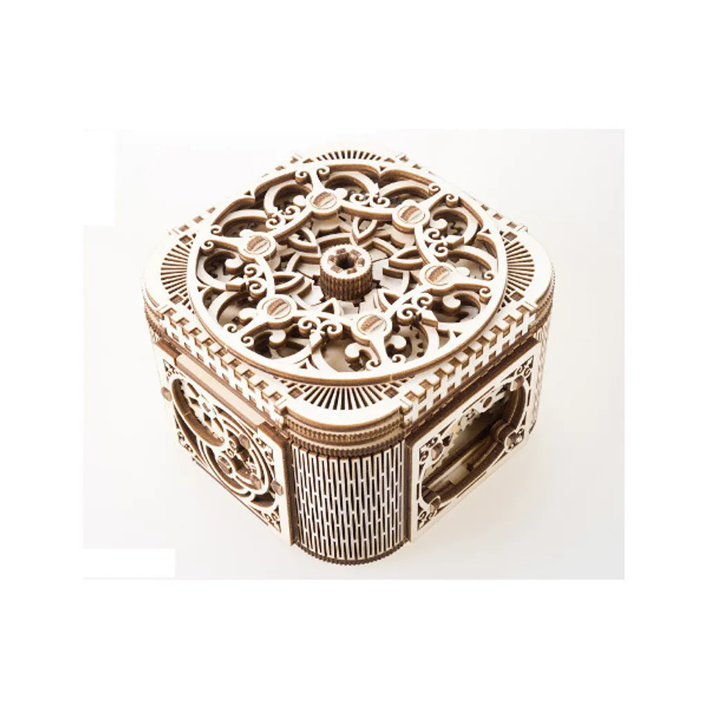 Coffre au Trésor Puzzle 3D en Bois avec Serrure à Code Mécanique - 26