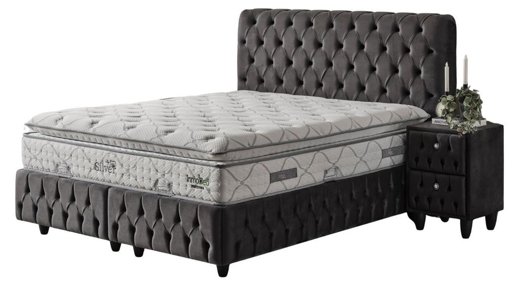 Silver Bett Set mit Stauraum, Liegefläche:180x200, Produkt:Bett Set (mit Matratze)