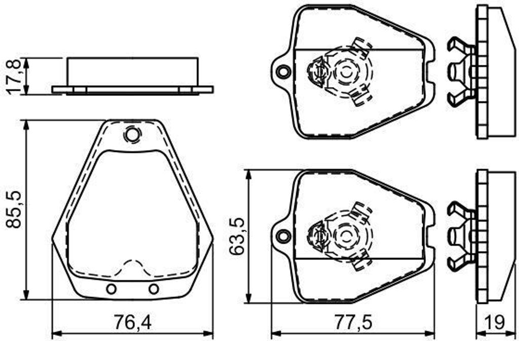 BOSCH 0 986 494 215 - OE 8DO 698 151 B Bremsbeläge für A4 (8D)
